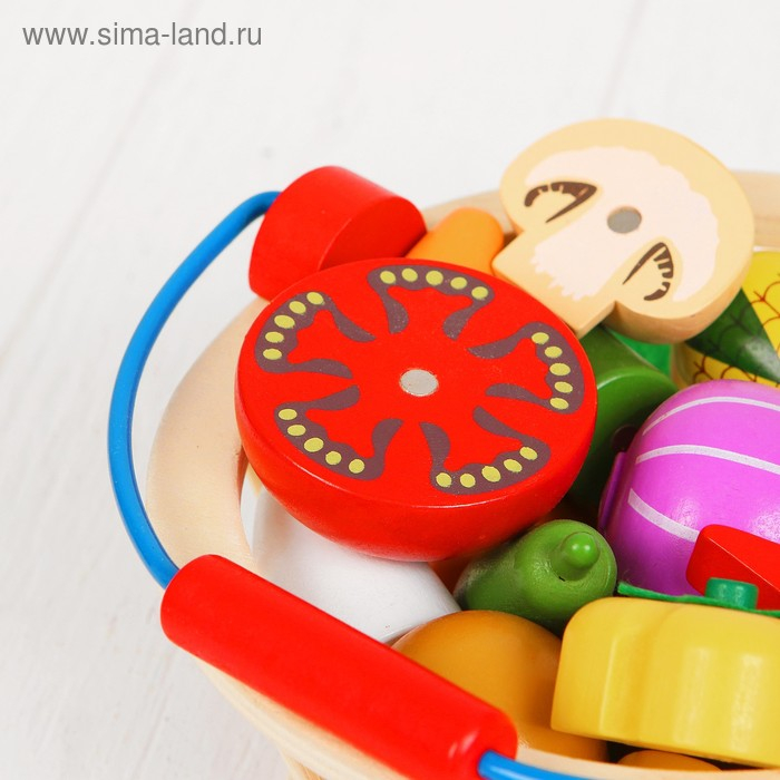 Игровой набор Игровой набор "Овощи в корзине", 14 овощей: 5,5 × 5 см