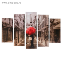 Модульная картина "Влюблённые" (2-23х52; 2-24х70; 1-24х80) 120х80см