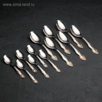 Набор столовых приборов &laquo;Тройка&raquo;, 18 предметов, толщина 2 мм, художественная роспись по нитрид-титановому покрытию