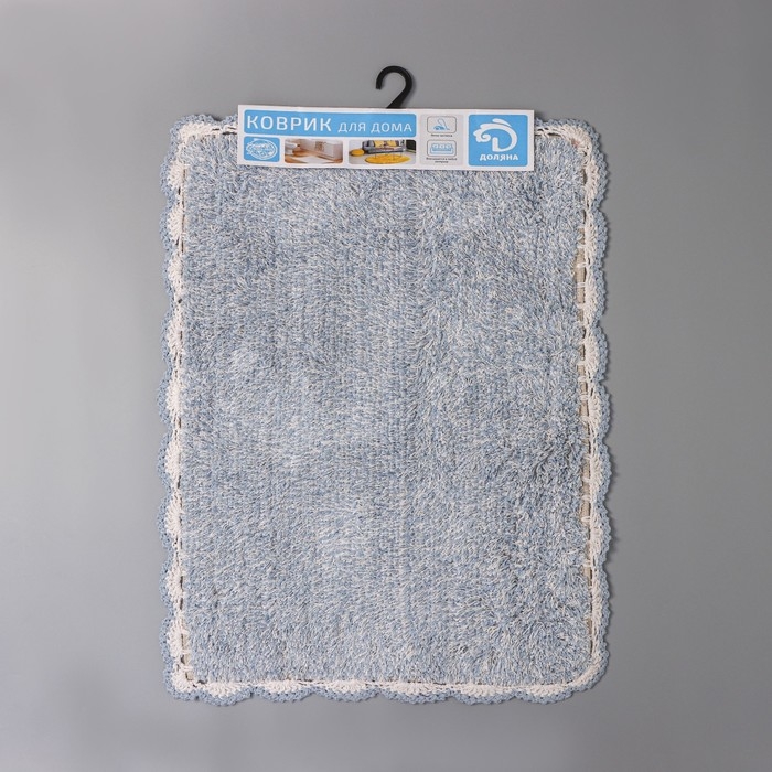 Коврик для дома Доляна «Тэя», 50×80 см, цвет голубой Коврик для дома Доляна «Тэя», 50×80 см, цвет голубой