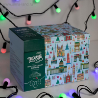 Гирлянда &laquo;Нить&raquo; 20 м с насадками &laquo;Шарики 1.5 см&raquo;, IP44, тёмная нить, 200 LED, свечение мульти (RG/RB), мигание, 220 В