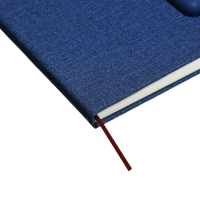 Ежедневник недатированный A5, 96л, лин, держатель для телефона/планшета/ручки, Синий Ежедневник недатированный A5, 96л, лин, держатель для телефона/планшета/ручки, Синий