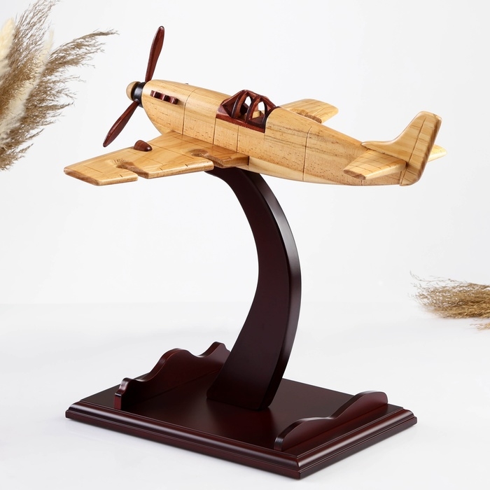 Мини-Бар/Подставка для бутылки Самолет, 39 х 39 х 41 см, бежевый