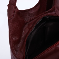 Сумка-мешок на молнии, цвет бордовый Сумка-мешок на молнии, цвет бордовый