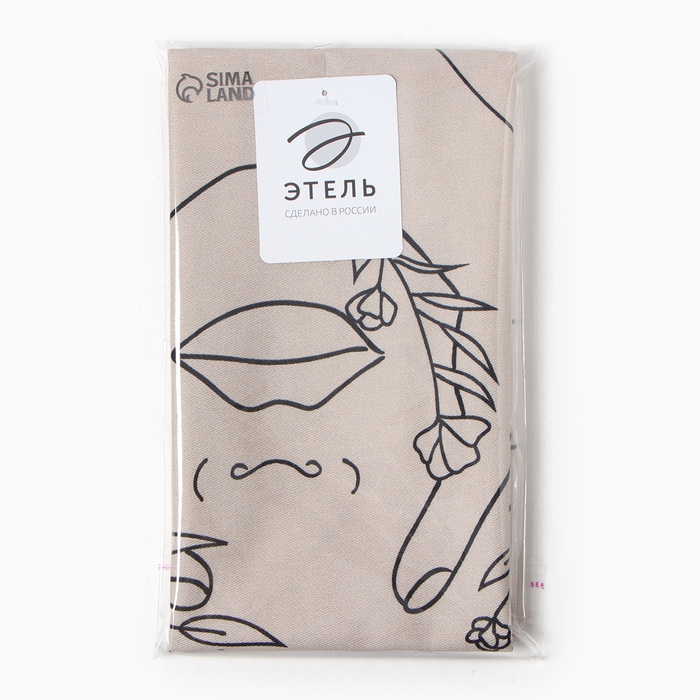 Полотенце Этель "Счастье внутри нас" 40х73 см, саржа, 100% хлопок, 190 г/м2