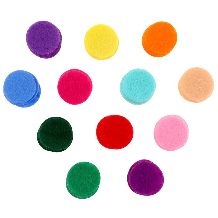Диски фетровые для творчества и декора &laquo;Кружочки&raquo;, 250 шт., размер 1 шт. &mdash; 2,5 см, цвет МИКС
