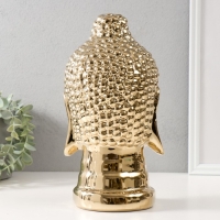 Сувенир керамика "Голова Будды" золото 15х15х29 см Сувенир керамика "Голова Будды" золото 15х15х29 см