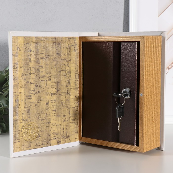 Сейф-книга дерево "Как заработать миллиард" (кожзам) 22х16х7 см