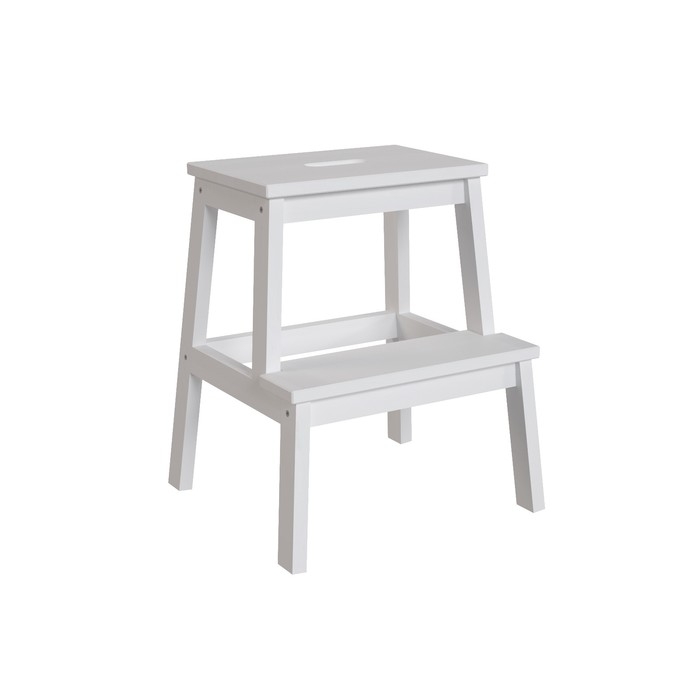 Стул-стремянка, Белая  430х390х500, Массив берёзы