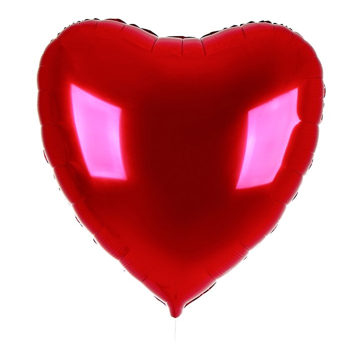 Воздушный шар фольгированный 31" &laquo;Сердце&raquo;, фуксия, с подложкой