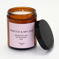Свеча в банке ароматическая "Tоbacco & bay leaf", хвоя, кедр, табак, 250 мл Свеча в банке ароматическая "Tоbacco & bay leaf", хвоя, кедр, табак, 250 мл