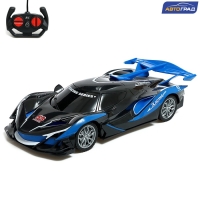 Гоночная машина на радиоуправлении, работает от батареек, цвет сине-чёрный Гоночная машина на радиоуправлении, работает от батареек, цвет сине-чёрный