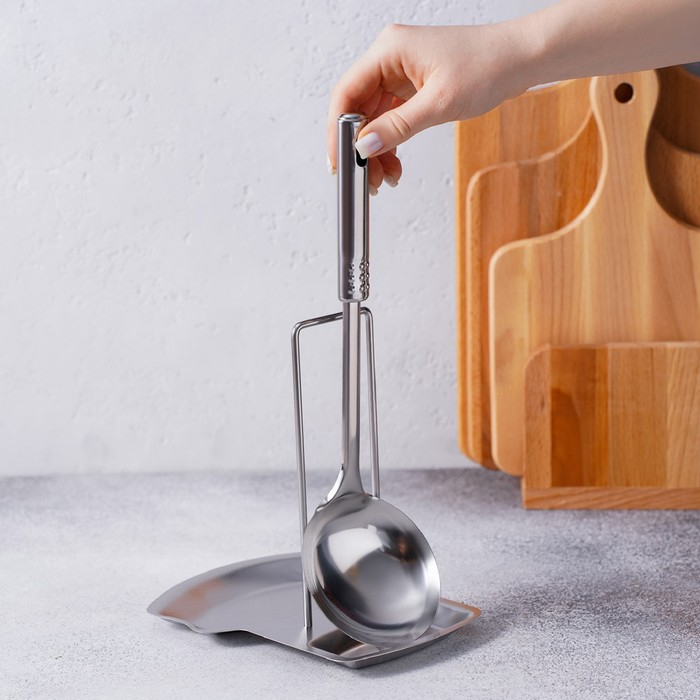 Подставка для крышки и ложки из нержавеющей стали, 19,5×16 см Подставка для крышки и ложки из нержавеющей стали, 19,5×16 см