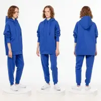 Толстовка унисекс H3, синяя, размер XS/S