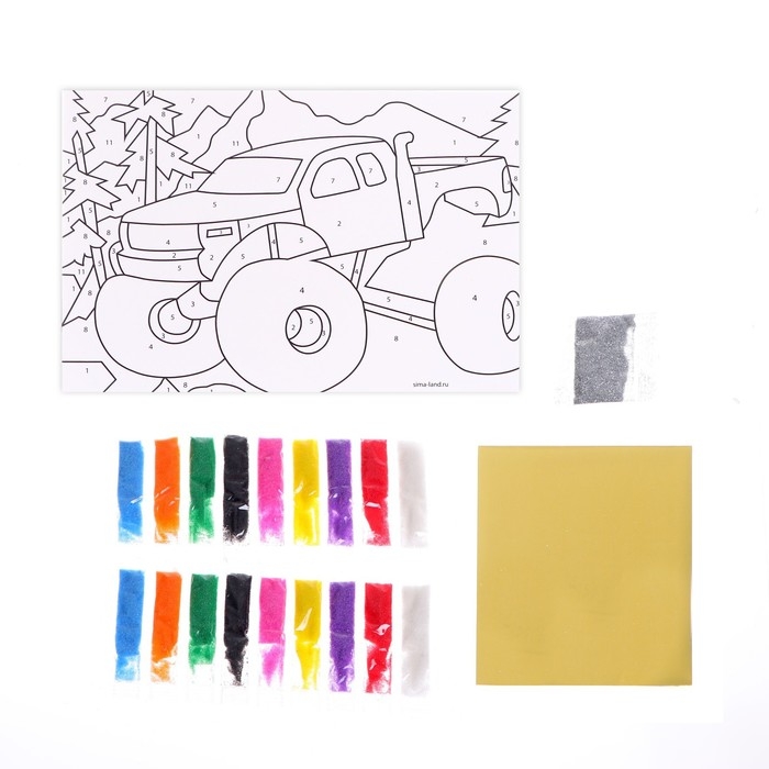 Набор для творчества. Сияющая фреска &laquo;Крутая тачка&raquo;