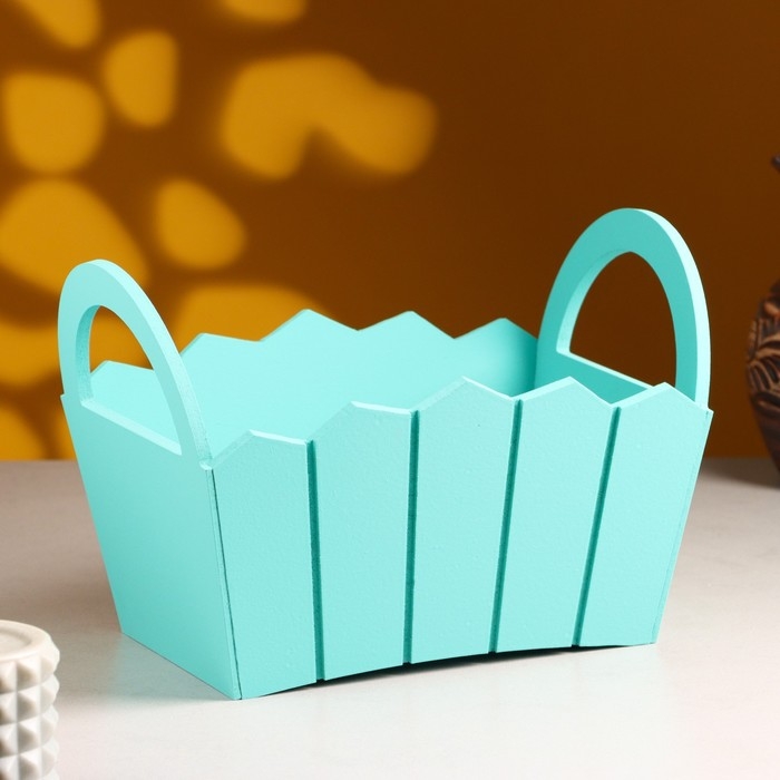 Кашпо деревянное 25&times;16&times;17 см "Мария", ручки боковые, МДФ, Тиффани