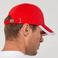 Бейсболка Honor, красная с белым кантом Бейсболка Honor, красная с белым кантом