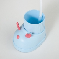 Лампа настольная "Ботинок лось" LED 3 режима 3Вт USB органайзер синий 8х11х31 см RISALUX Лампа настольная "Ботинок лось" LED 3 режима 3Вт USB органайзер синий 8х11х31 см RISALUX