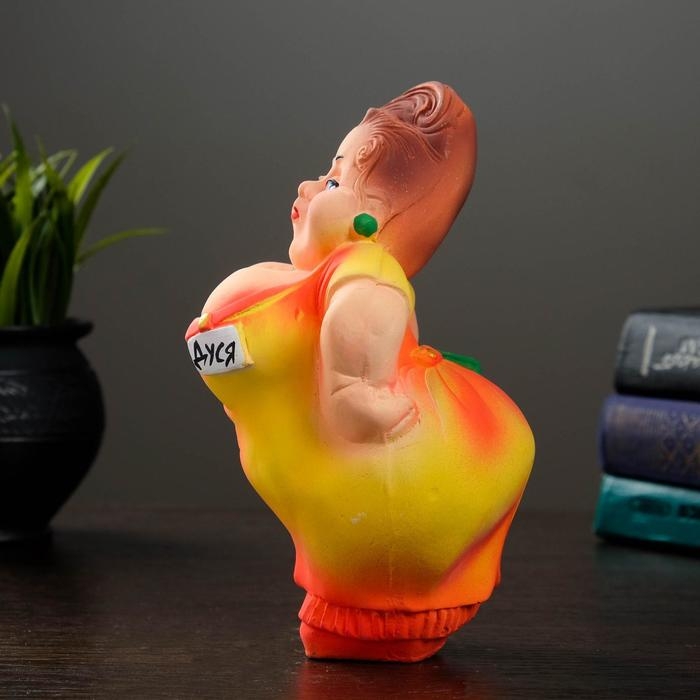 Копилка "Продавец Дуся" жёлтый, 11х10х18см