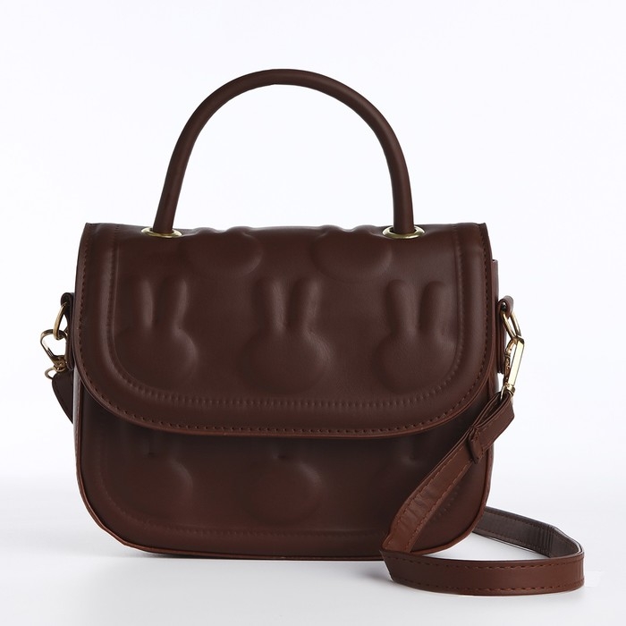 Сумка молодёжная на магните, цвет коричневый Сумка молодёжная на магните, цвет коричневый