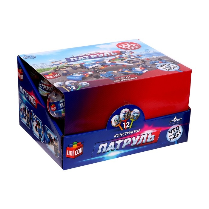 Конструктор «Патруль», чупа-чупс сюрприз, МИКС Конструктор «Патруль», чупа-чупс сюрприз, МИКС