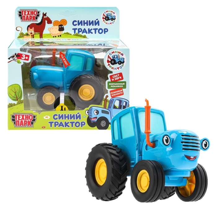 Машинка металлическая «Синий трактор», свет, звук, 11 см, инерция Машинка металлическая «Синий трактор», свет, звук, 11 см, инерция