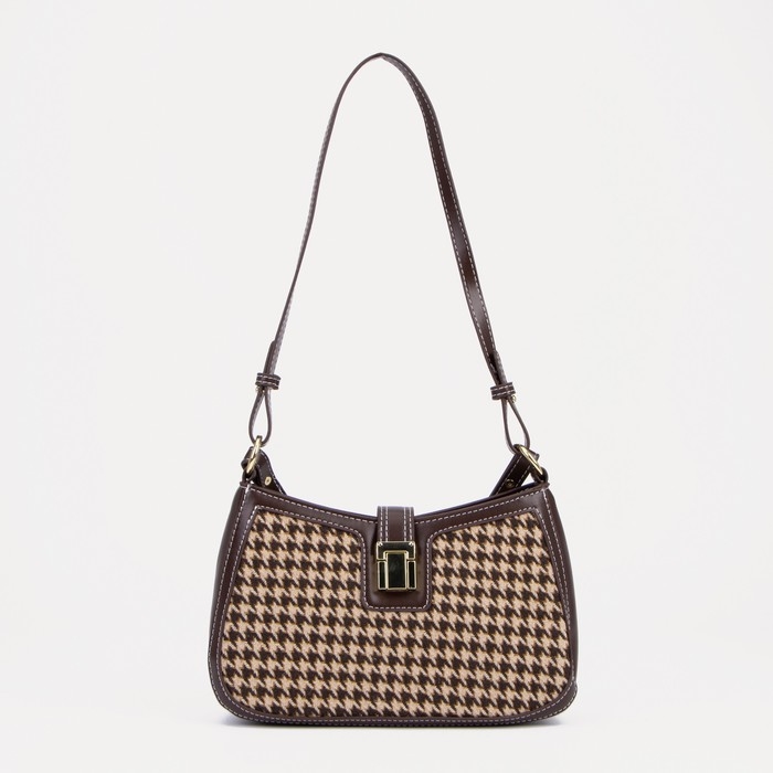 Сумка-багет, отдел на молнии, цвет коричневый Сумка-багет, отдел на молнии, цвет коричневый