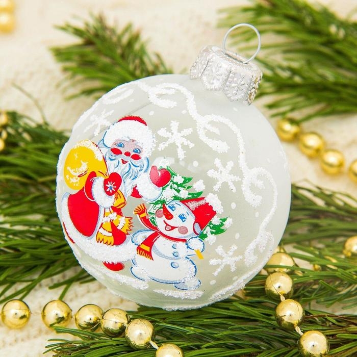 Шар "Новогодний " d-6 см, микс