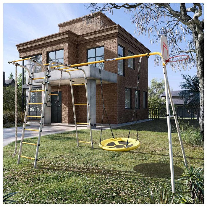 Детский спортивный комплекс уличный «Акробат 2», качели гнездо Детский спортивный комплекс уличный «Акробат 2», качели гнездо