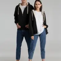 Толстовка унисекс на молнии Sherpa черная, размер L Толстовка унисекс на молнии Sherpa черная, размер L