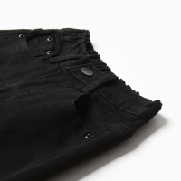 Джинсы для девочек, цвет чёрный, рост 110 см