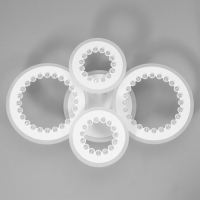 Люстра с ПДУ "Рафаэль" LED 150Вт 3000-6000Вт RGB белый 58,5х38,5х12,5см BayerLux