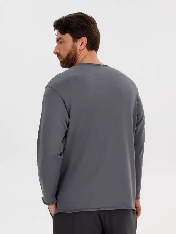 Лонгслив унисекс Siluetti Fuori, серый, размер L/XL Лонгслив унисекс Siluetti Fuori, серый, размер L/XL