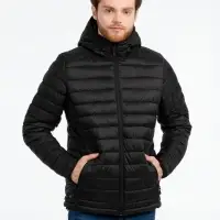 Куртка компактная мужская Stavanger темно-синяя с серым, размер 5XL