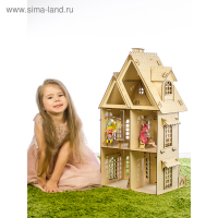 Конструктор &laquo;Кукольный домик&raquo;, 2 этажа, фанера &mdash; 3 мм