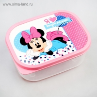 Ланч-бокс прямоугольный, 500 мл, Минни Маус "Я люблю вкусняшки" Ланч-бокс прямоугольный, 500 мл, Минни Маус "Я люблю вкусняшки"