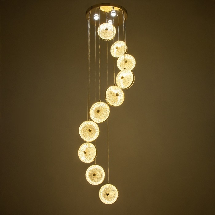 Каскад "Ледис" 10LED+3LED 99Вт ПДУ золото 40х40х200см BayerLux