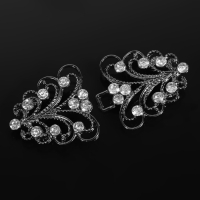 Декоративная застёжка, 6,5 × 3 см, цвет чёрный Декоративная застёжка, 6,5 × 3 см, цвет чёрный