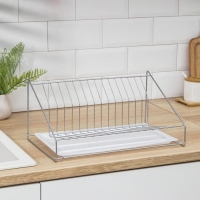 Сушилка для посуды с поддоном, 38×17,5×23,5 см, хром Сушилка для посуды с поддоном, 38×17,5×23,5 см, хром