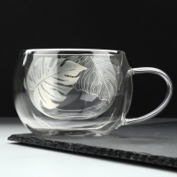 Кружка стеклянная с двойными стенками &laquo;Тропики&raquo;, 270 мл