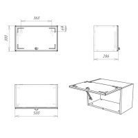 Шкаф навесной для ванной комнаты 01-50, 30 х 50 х 28,6 см Шкаф навесной для ванной комнаты 01-50, 30 х 50 х 28,6 см