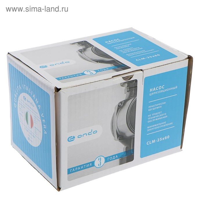 Насос циркуляционный ONDO CLM 25/6, 90 Вт, напор 6 м, 50 л/мин Насос циркуляционный ONDO CLM 25/6, 90 Вт, напор 6 м, 50 л/мин