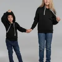 Толстовка с капюшоном детская Kirenga Kids, черная, 12 лет Толстовка с капюшоном детская Kirenga Kids, черная, 12 лет