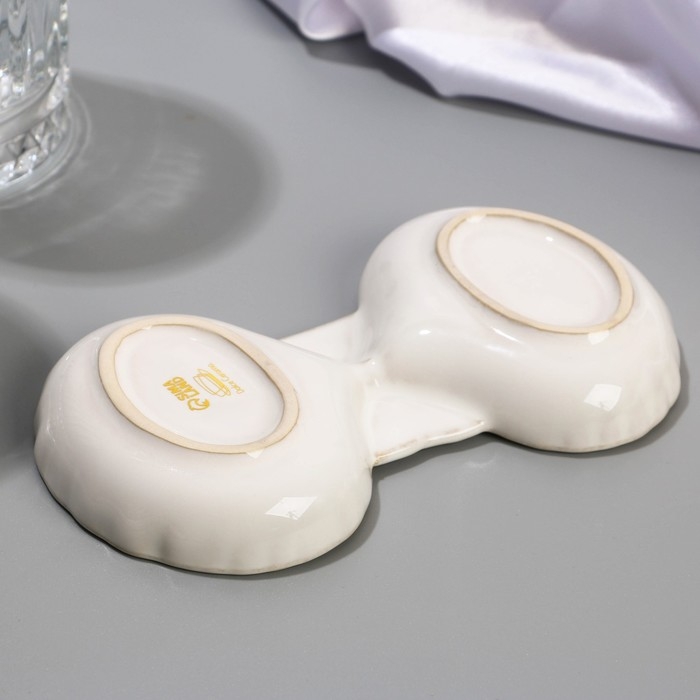 Соусник керамический «Морская ракушка», 8.5 х 15 см., цвет белый Соусник керамический «Морская ракушка», 8.5 х 15 см., цвет белый