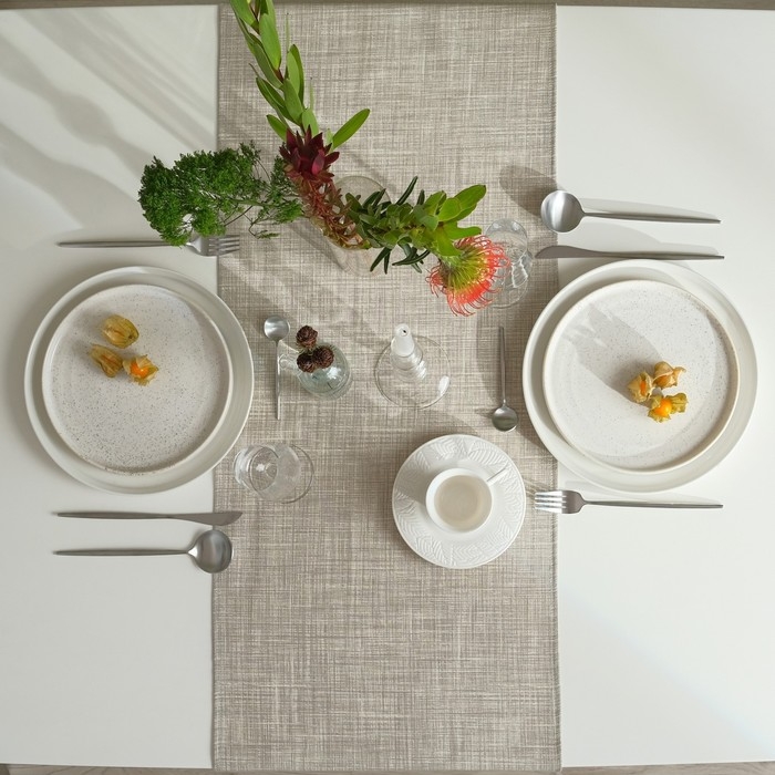 Дорожка Доляна "Душевная кухня" 40х146 см, 50% хлопок, 50% п/э, рогожка 158 г/м2