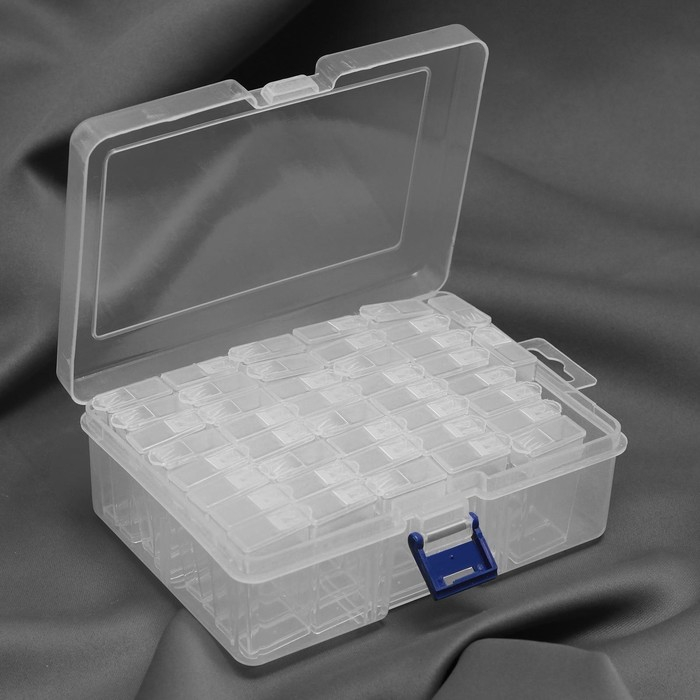 Набор баночек для рукоделия, 42 баночки, 1 &times; 3 &times; 5 см, 18 &times; 11.8 &times; 5.8 см, цвет прозрачный