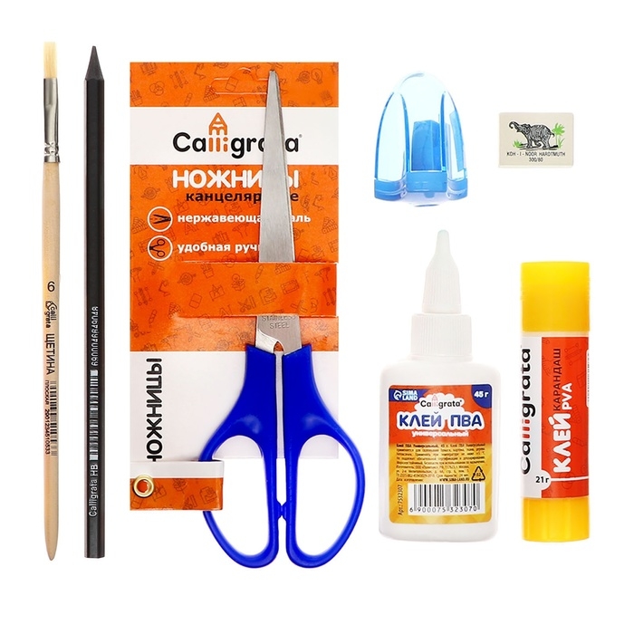 Папка для труда А4, 335 х 260 х 60 мм, с ручками, текстиль, ПВХ, с наполнением 13 предметов, Calligrata, ПТР-111, Папка для труда А4, 335 х 260 х 60 мм, с ручками, текстиль, ПВХ, с наполнением 13 предметов, Calligrata, ПТР-111, "Карандаши"