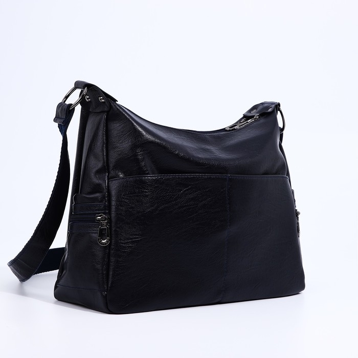 Сумка-мешок на молнии цвет синий Сумка-мешок на молнии цвет синий