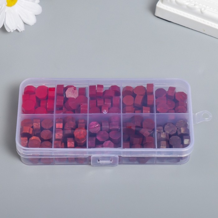 Набор сургуча Набор сургуча "Оттенки красного" матовый+перламутр 10 цветов 12,7х6,5х2 см