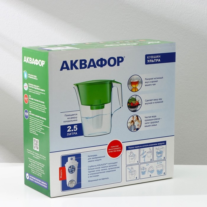 Фильтр-кувшин «Аквафор-Ультра», 2,5 л, цвет голубой Фильтр-кувшин «Аквафор-Ультра», 2,5 л, цвет голубой